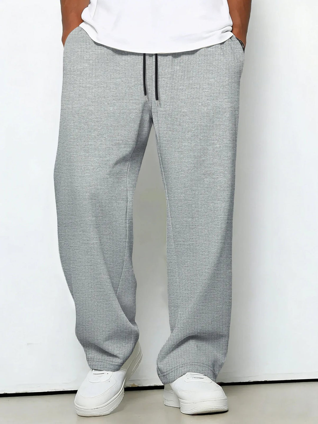 Mathias™ – Drawstring Waffle Knit Avslappede Joggebukser