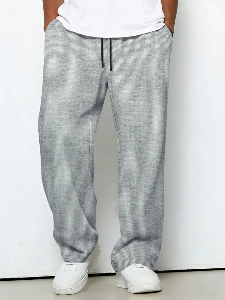 Mathias™ – Drawstring Waffle Knit Avslappede Joggebukser