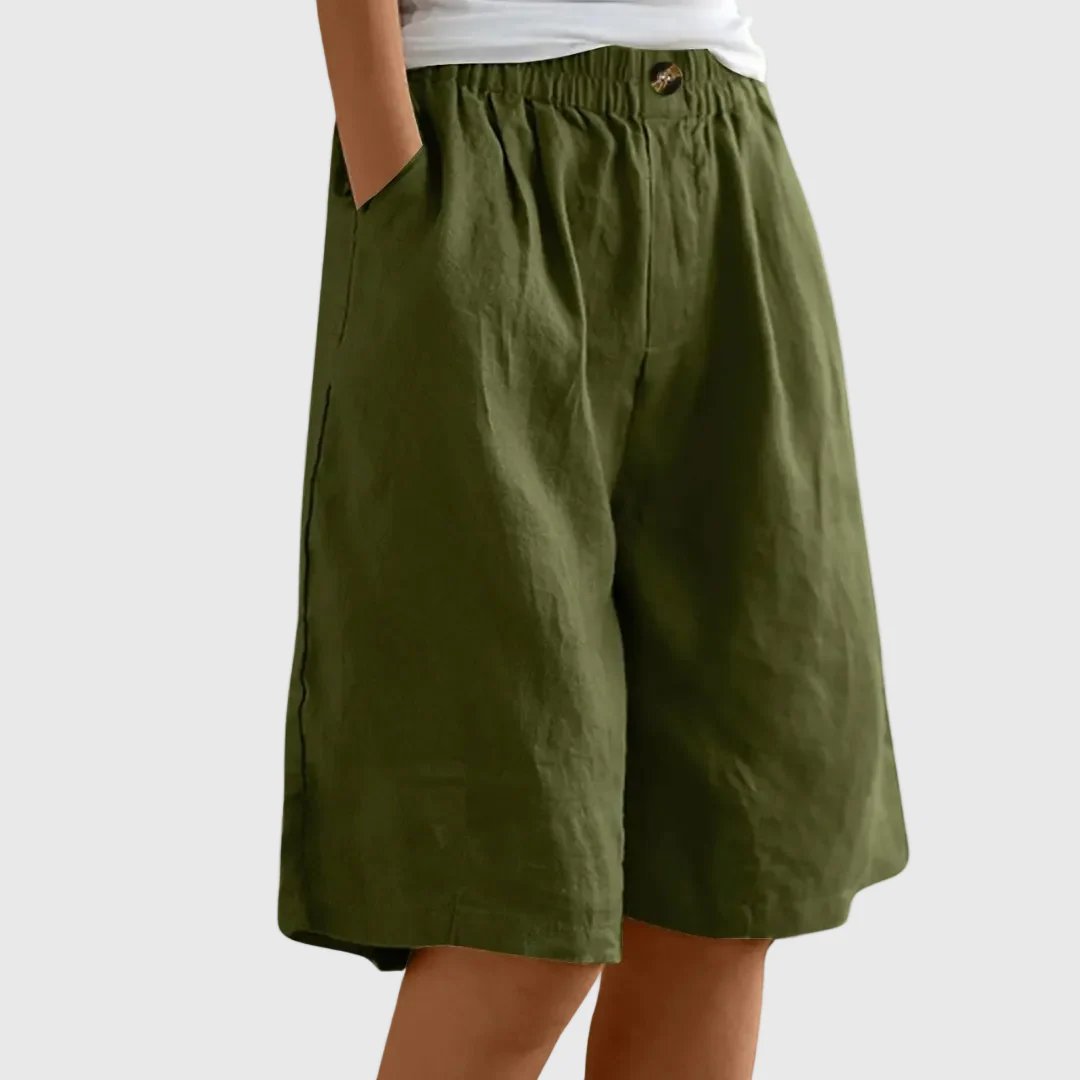 Kaisa™ – Vidbente shorts med elastisk liv.