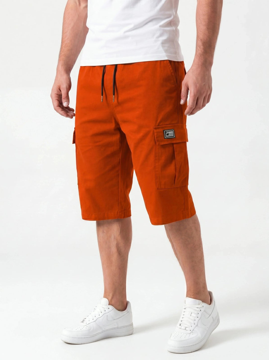 Delilah™ – Drawstring Cargo Pocket Knee Length Shorts
