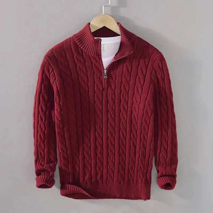 Leon™ – Kabelstrikket Half Zip Genser