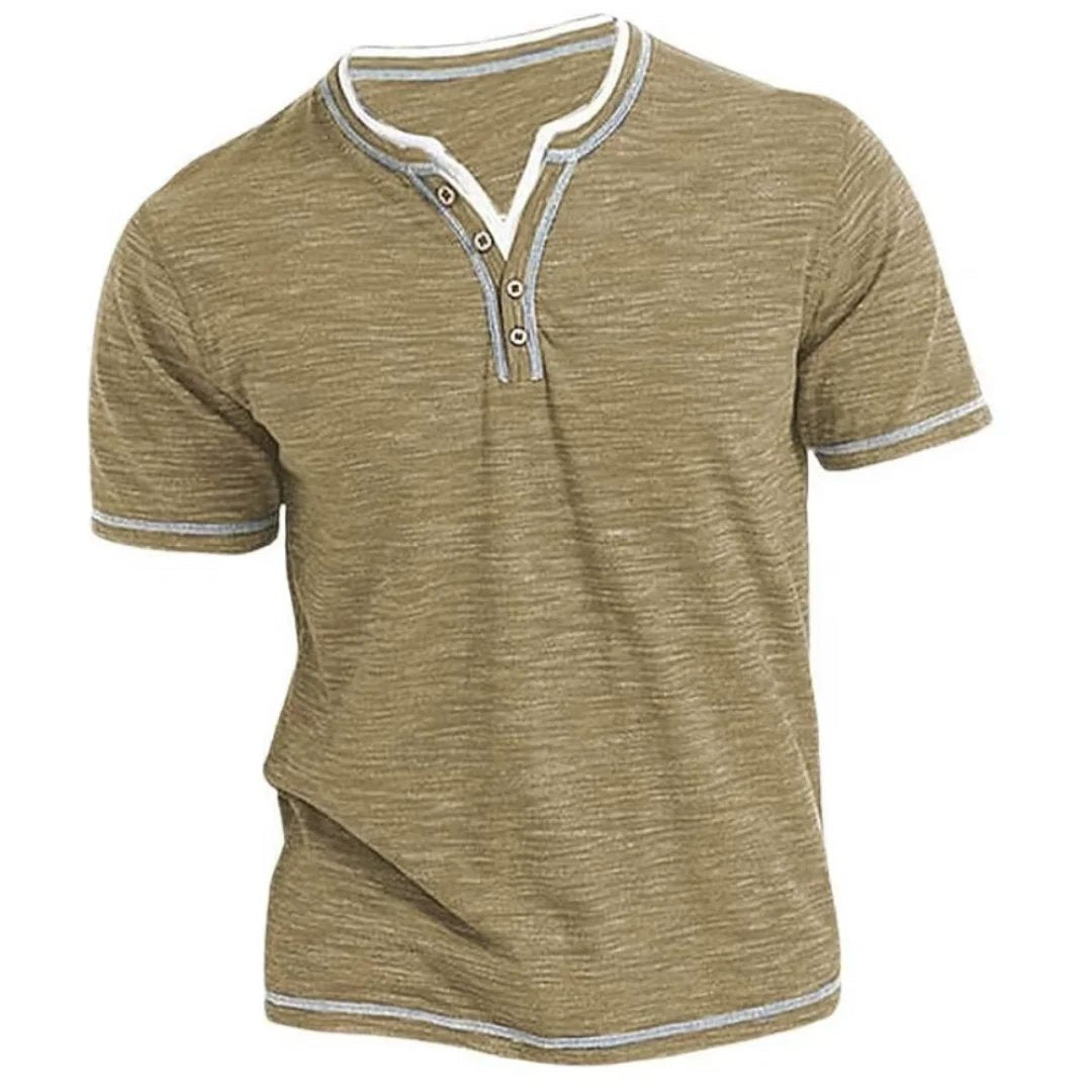 Adrian™ – Henley Kortermet Uformell T-skjorte