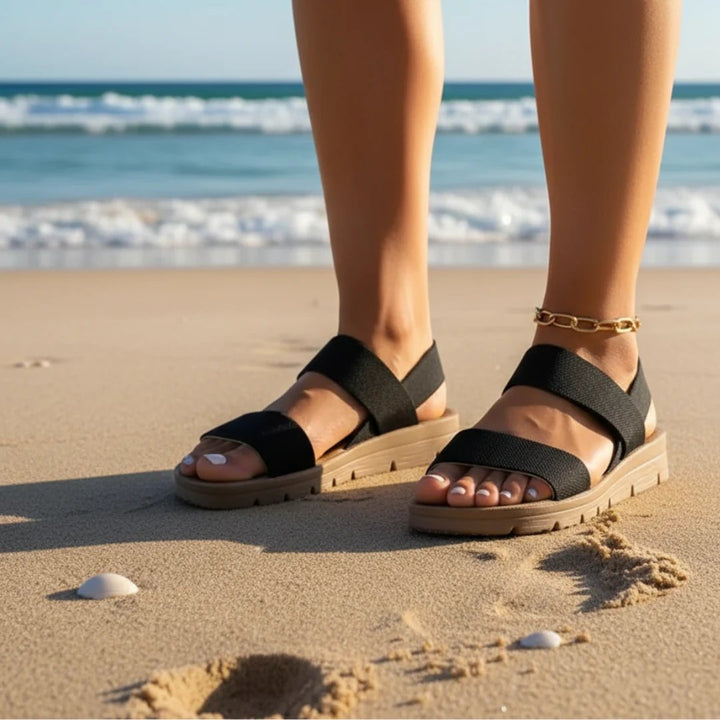 Mina™ – Ortopediske Teksturert Plattform Sandaler