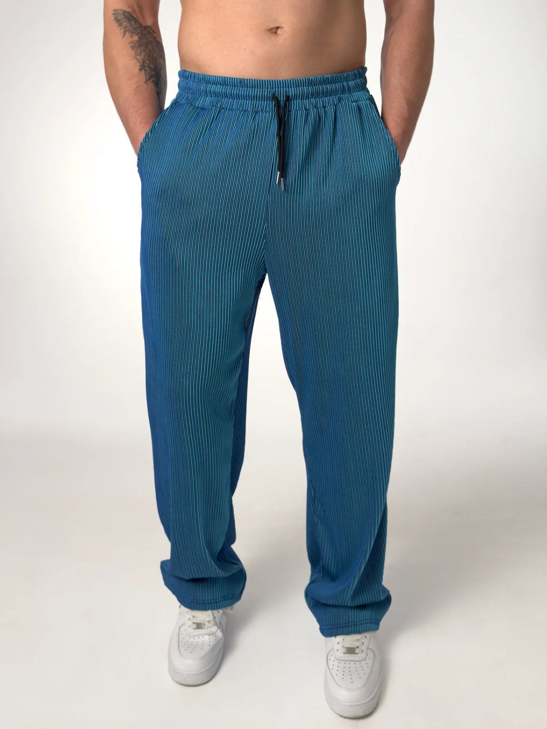 Sindre™ – Ribbede joggebukser med snor og rett ben