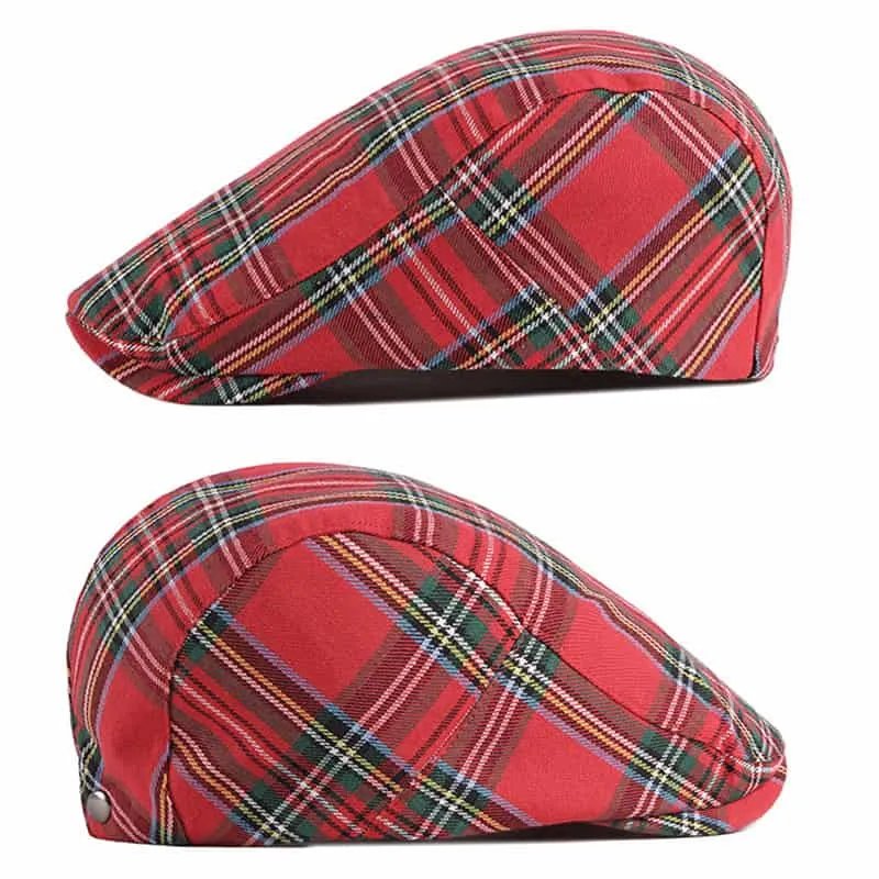 Einar™ – Skotsk Tartan Strukturert Flat Cap