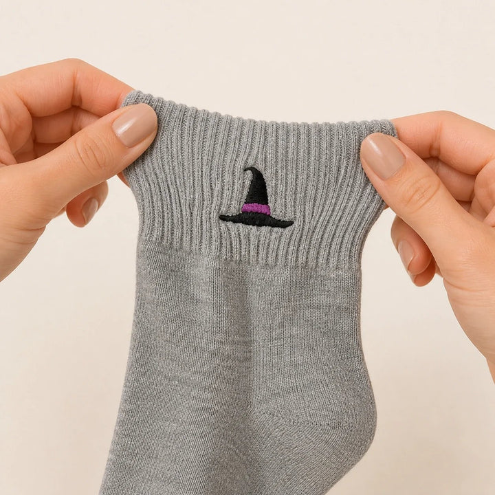 CreepySocks™ –  Skumle Broderte Ribbede Halloween Sokker