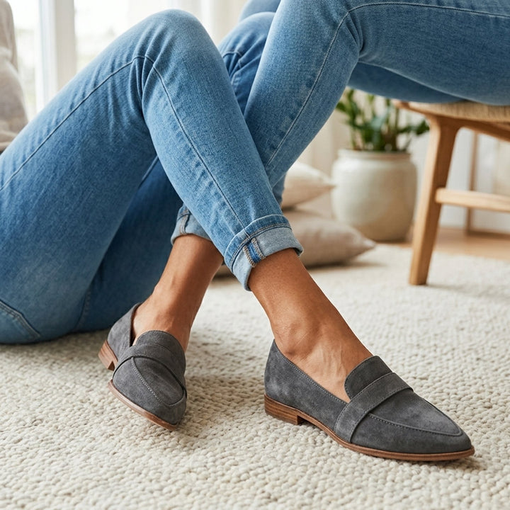 Benedikte™ – Myke Suede Ortopediske Slip-On Loafers