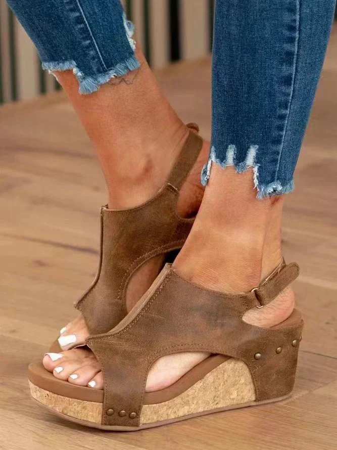Annika™ – Spiked Platå Sandaler