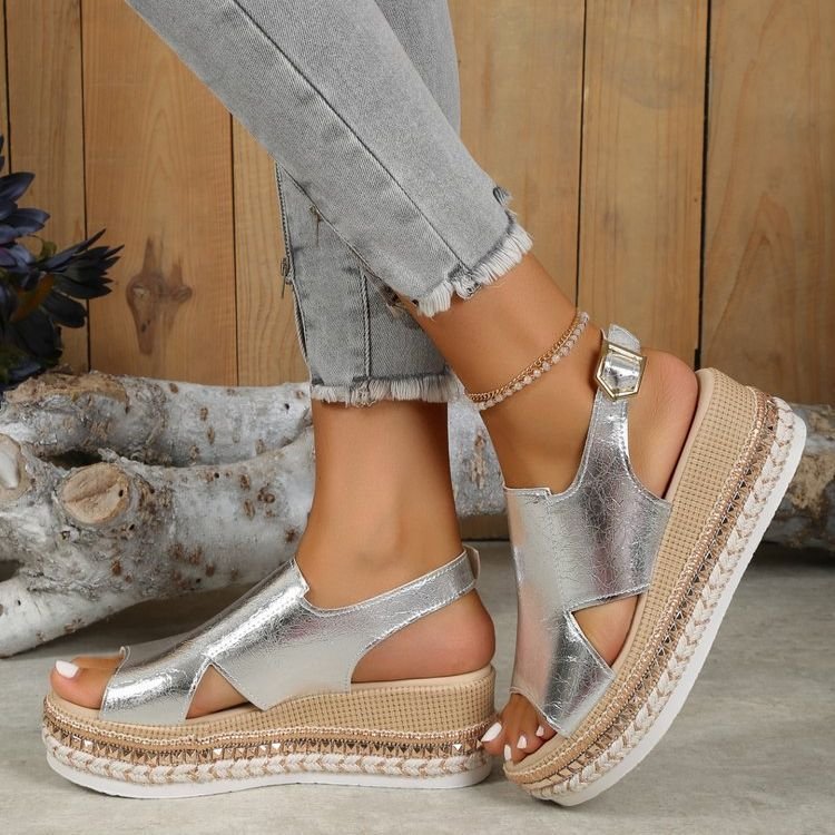 Mona™ – Spenne Stroppe Plattform Wedge Sandaler