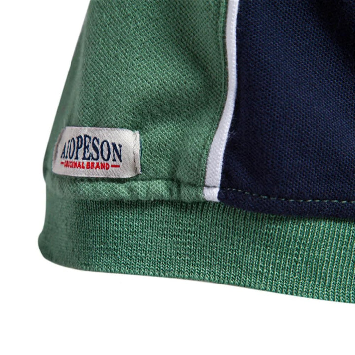 Thomas™ – | Kontrast Ermeløs Kortermet Poloshirt