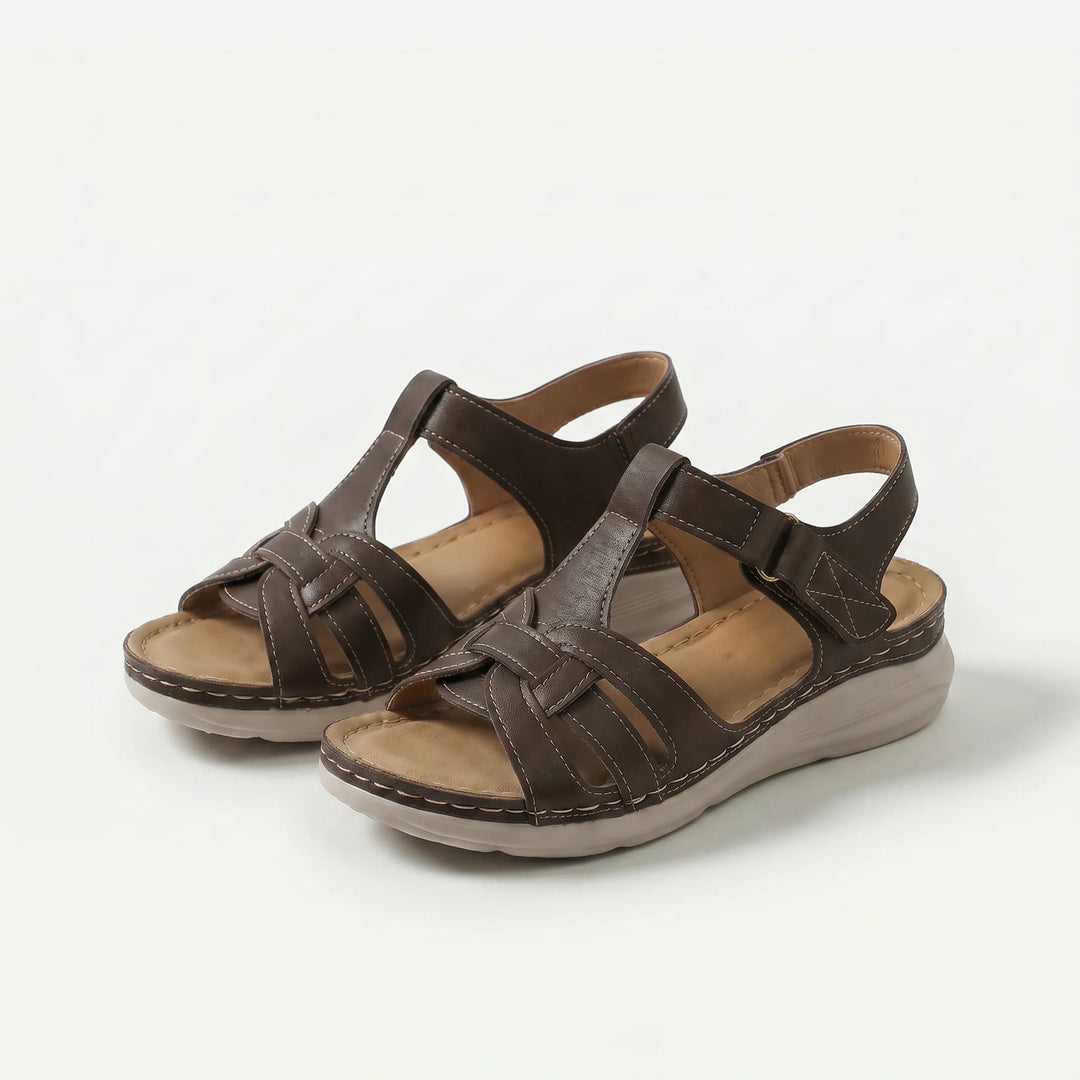 Wenche™ – | Ortopediske Polstrede Kilesandaler