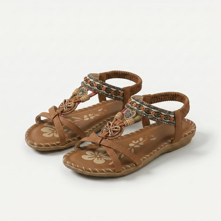 Kathrine™ – Perlebesatte Ankelrem Ortopediske Flate Sandaler