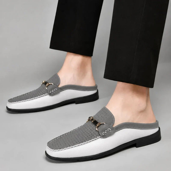 Victor™ – Perforerte Slip-On Bit Loafers Mules