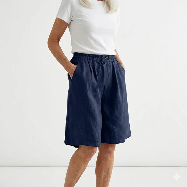 Trine™ – Vidbenet elastisk liv sommershorts