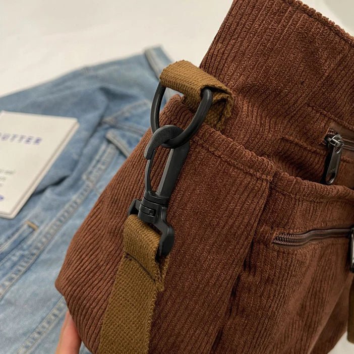 Michelle™ – Funksjonell Ribbete Tote Bag med Lommer
