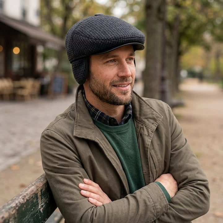 Benedikte™ – Termisk Øreflap Flat Caps