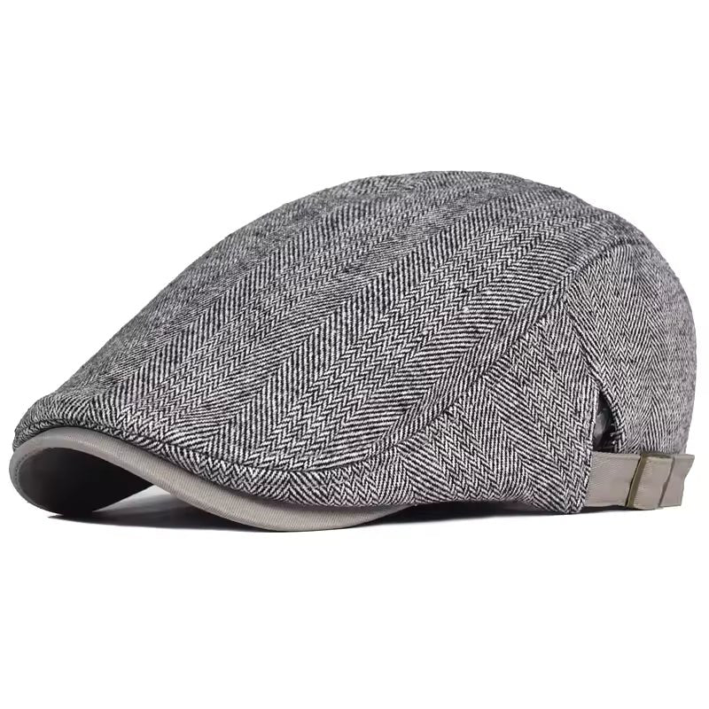 Oskar™ – Justerbar Herringbone Flat Cap