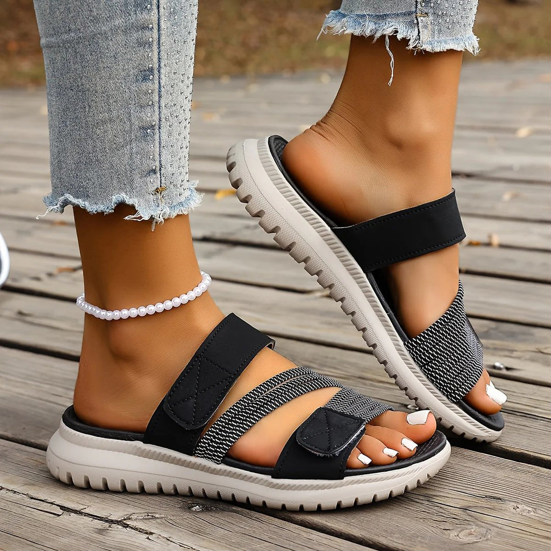 Dorte™ – Ortopediske Mesh Panel Borrelås Sandaler