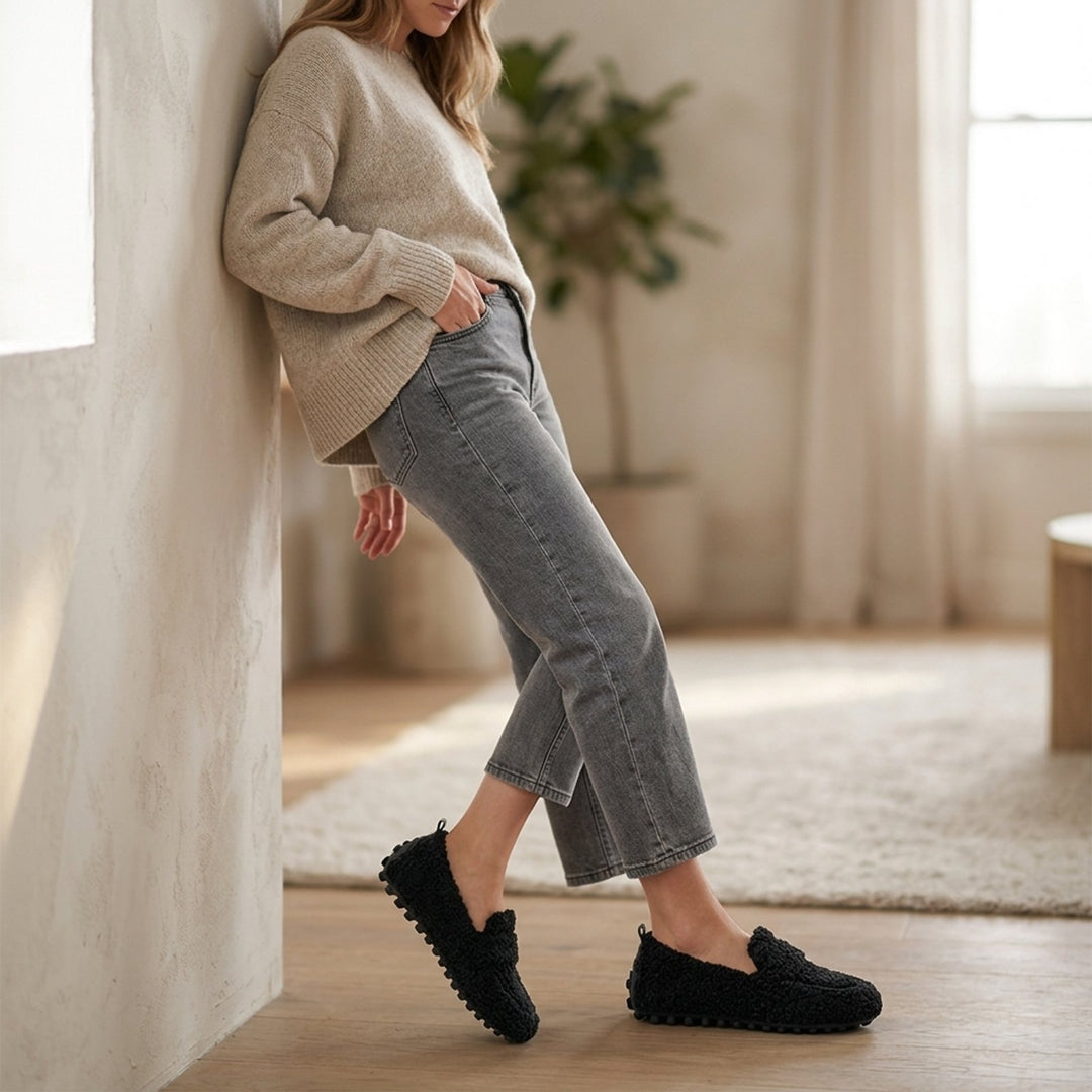 Elina™ – Plysj Anti-skli Mokkasiner