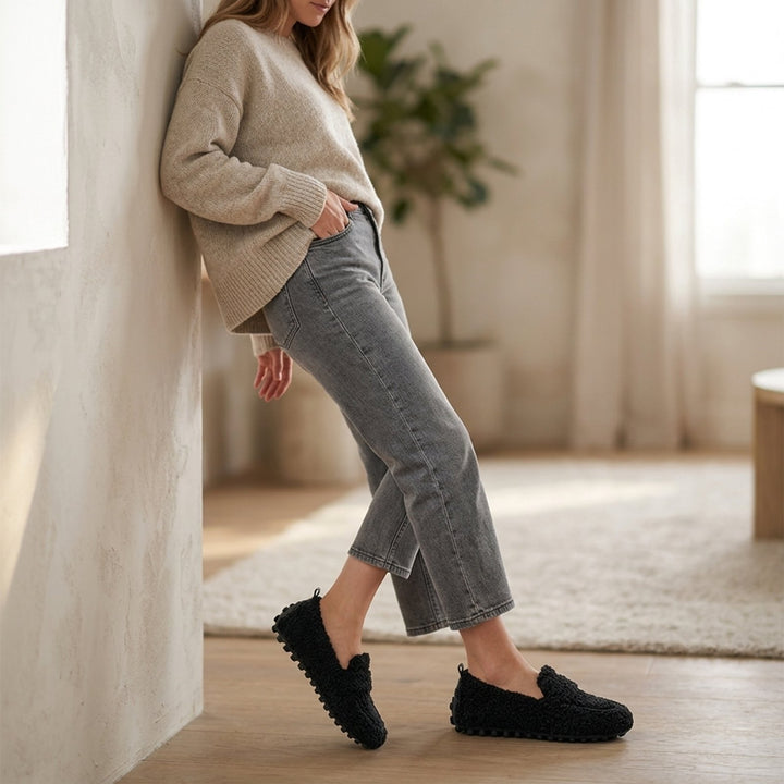Elina™ – Plysj Anti-skli Mokkasiner