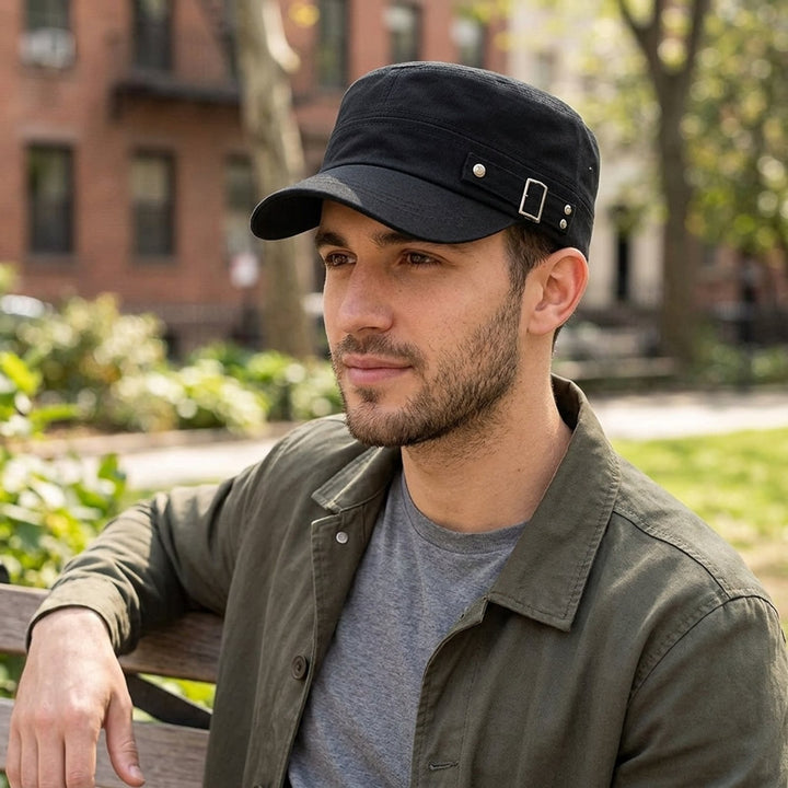 Philip™ – Justerbar Flat Top Militærstil Caps