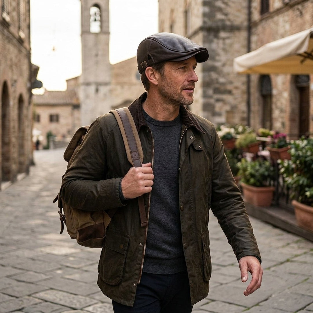Christian™ – Justerbar Flat Cap med Glatt Finish