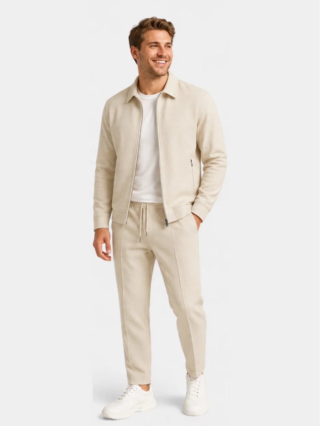 Elias™ – Slank Fit Zip Jakke & Bukse Sett