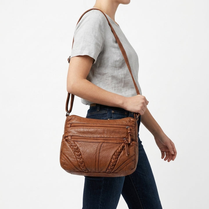 Eli™ – Multi Glidelås Tyveribeskyttende Crossbody-veske