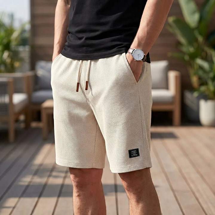 Oskar™ – Vaffelstrikkede Drawstring Sommerbukser