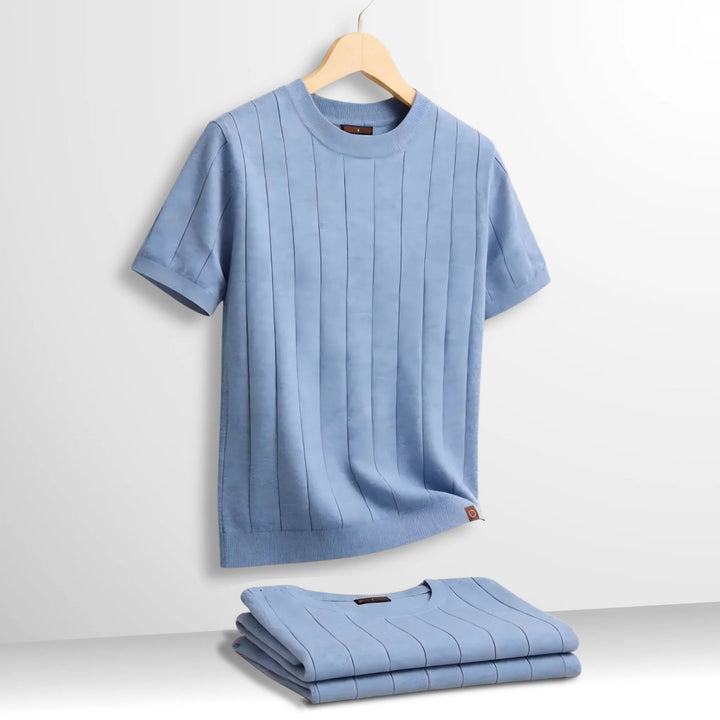 Rafael™ – Ribbete Rundhalset Kortermet Genser Tee