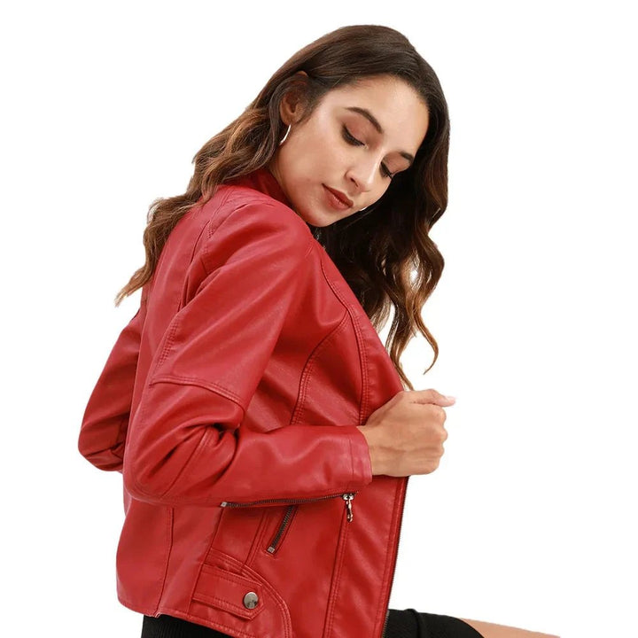 Karina™ – Luksuriøs Zip-Up Moto Jakke