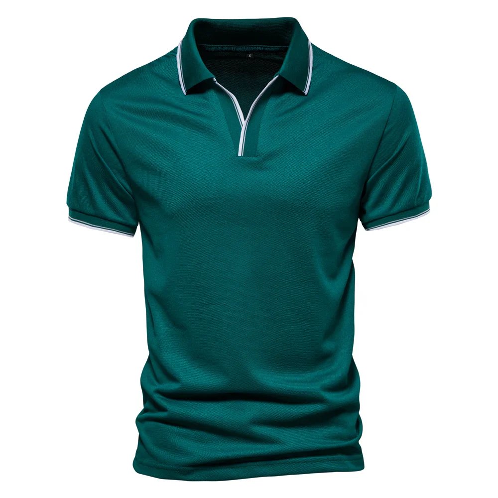 Tobias™ – | V-Hals Kortermet Polo Skjorte