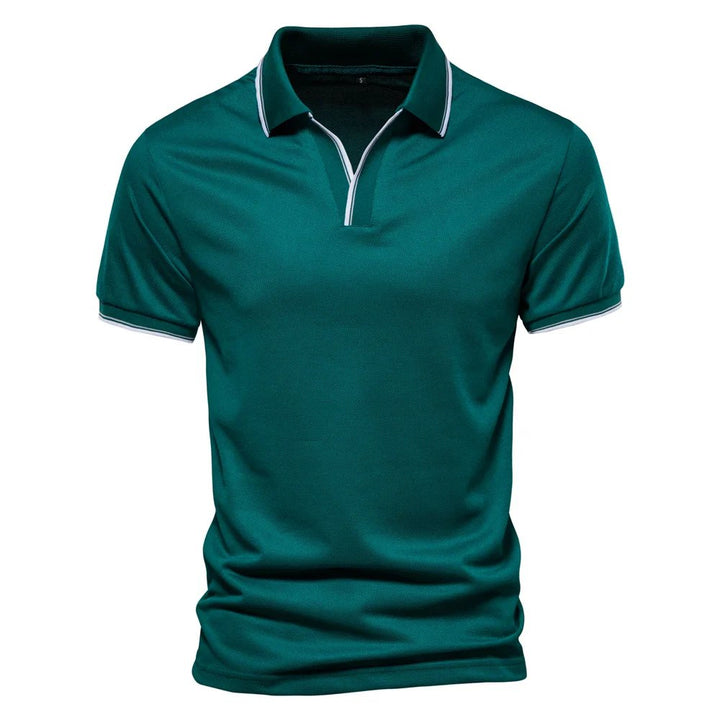 Tobias™ – | V-Hals Kortermet Polo Skjorte