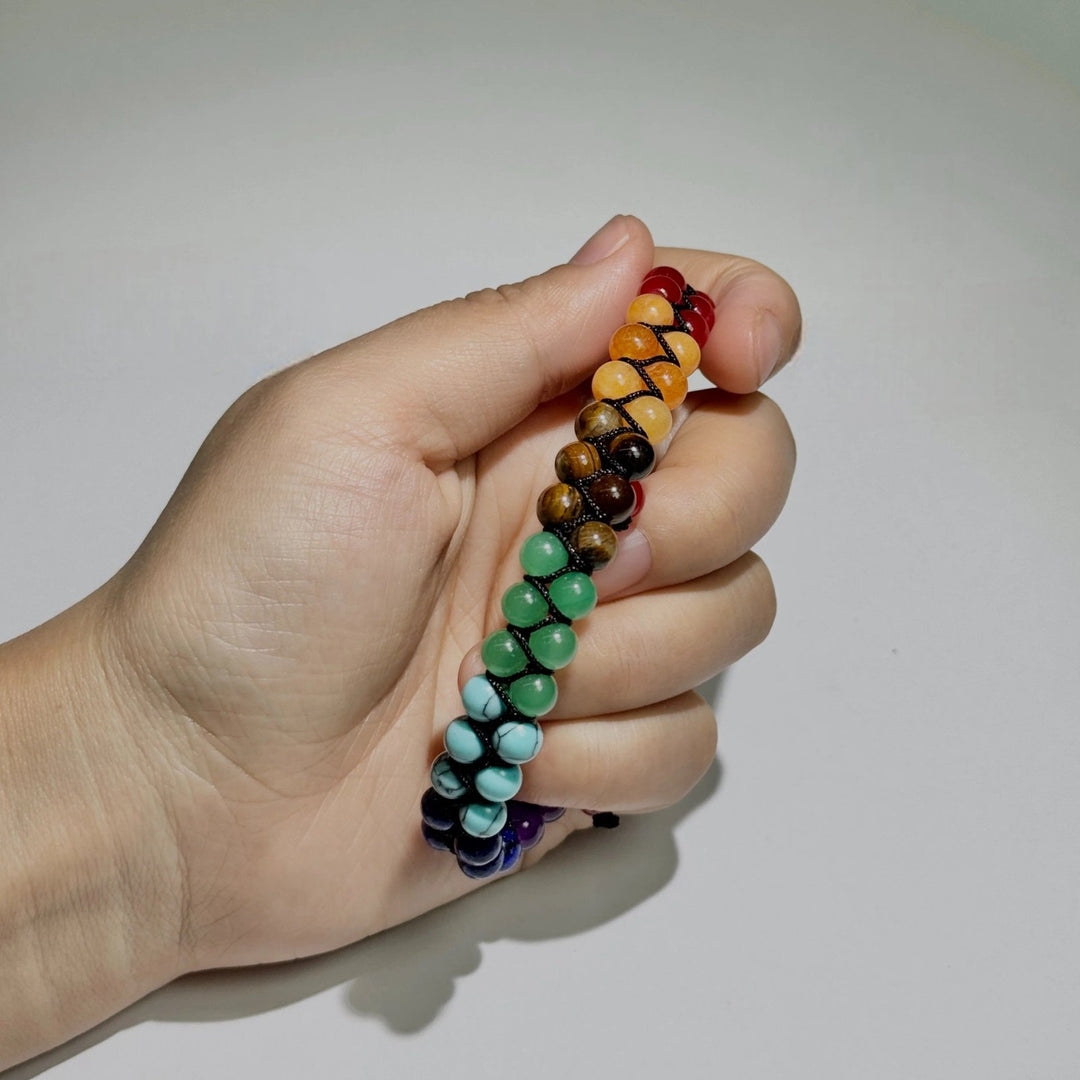 Aura™ – Armbånd med perler av 7 chakra edelstener