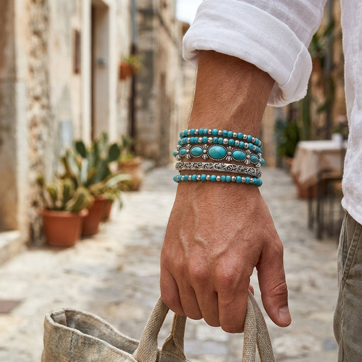 Trine™ –  Boho Perle Stabelt Armbåndsett