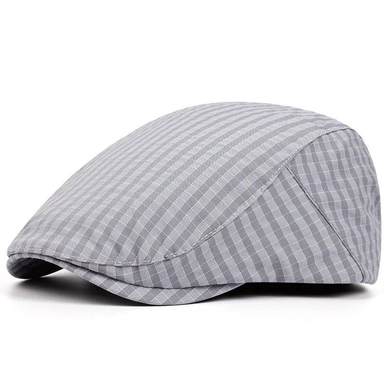 Peder™ – Lettvekts Flat Cap med Rutenettmønster