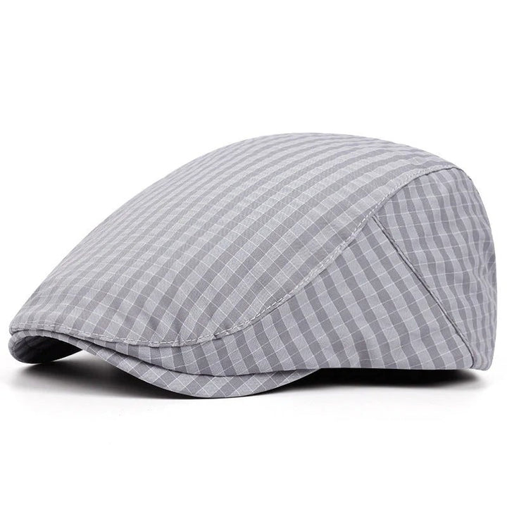 Peder™ – Lettvekts Flat Cap med Rutenettmønster