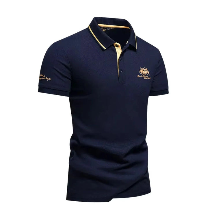 Corvello™ – Brodert knappestolpe polo skjorte