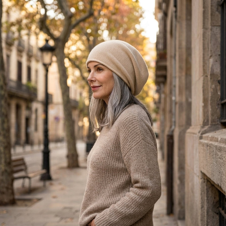 Anneli™ – Slouchy Strikket Lue Myk Vinterhatt