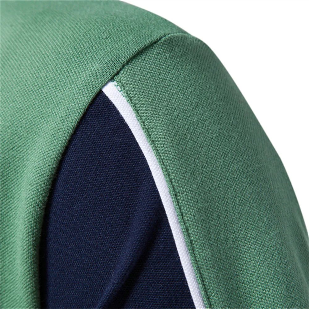 Thomas™ – | Kontrast Ermeløs Kortermet Poloshirt