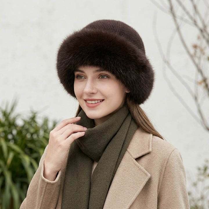 Mina™ – Luksuriøs Fuskepels Vinter Bucket Hat