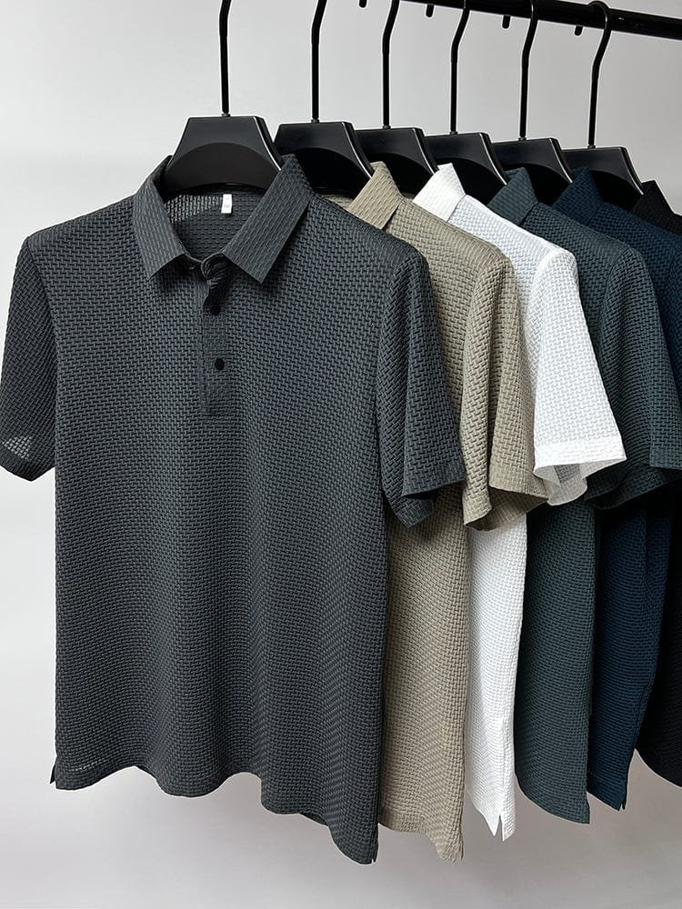 Theo™ – Pustende Mesh Teksturert Polo Skjorte