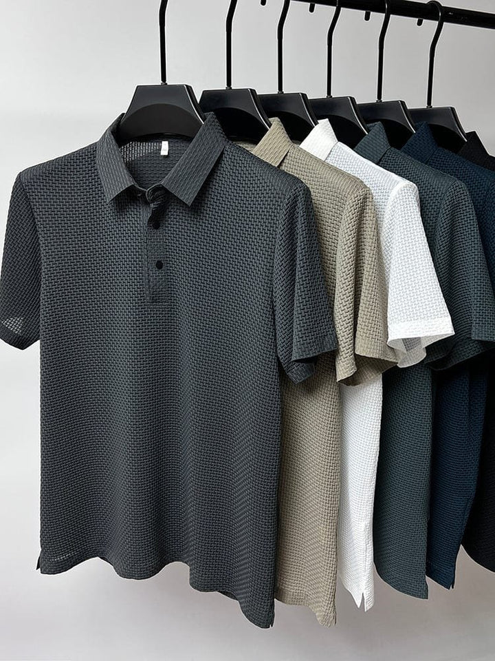 Theo™ – Pustende Mesh Teksturert Polo Skjorte