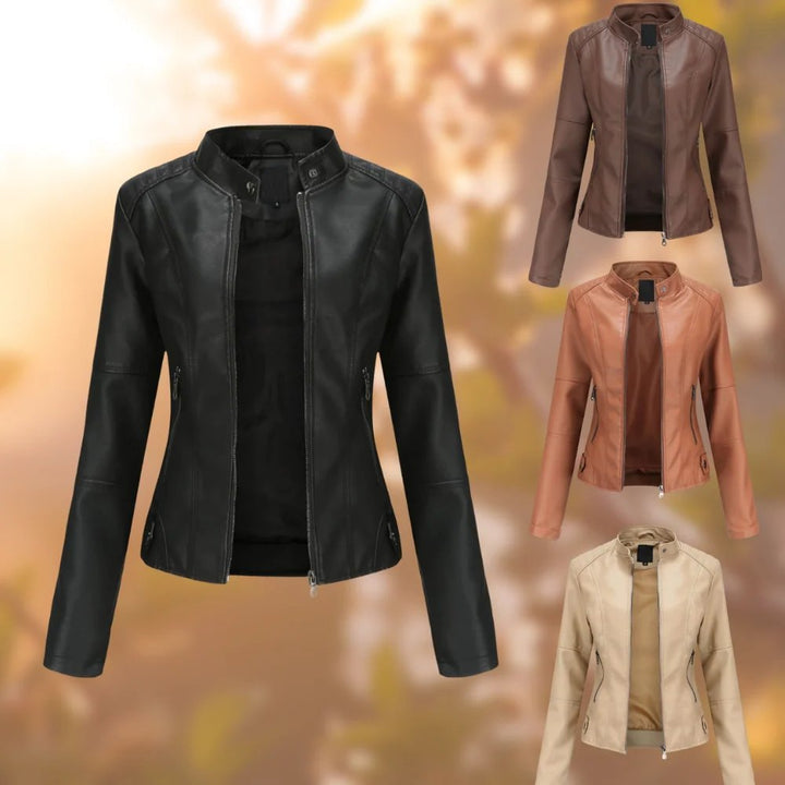 Karina™ – Luksuriøs Zip-Up Moto Jakke