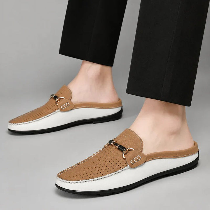 Victor™ – Perforerte Slip-On Bit Loafers Mules