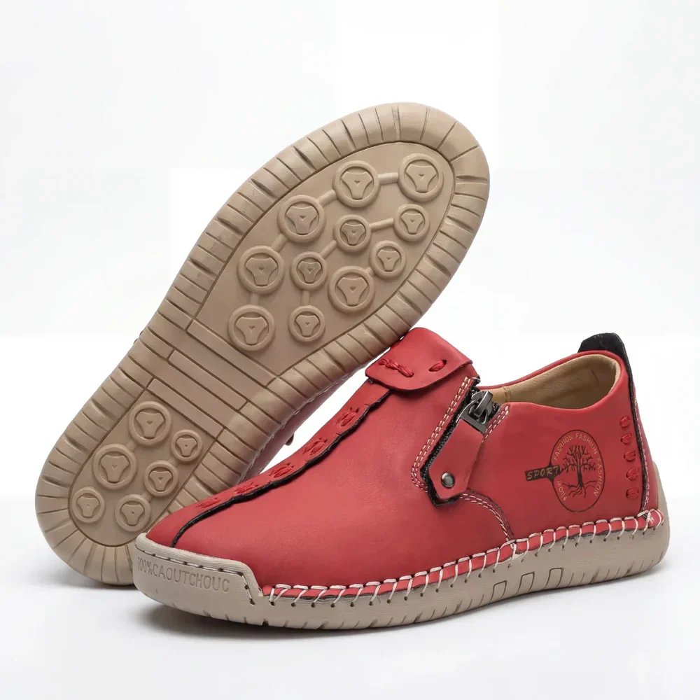 Astrid™ – Håndsydd Anti-Skli Glidelås Loafers