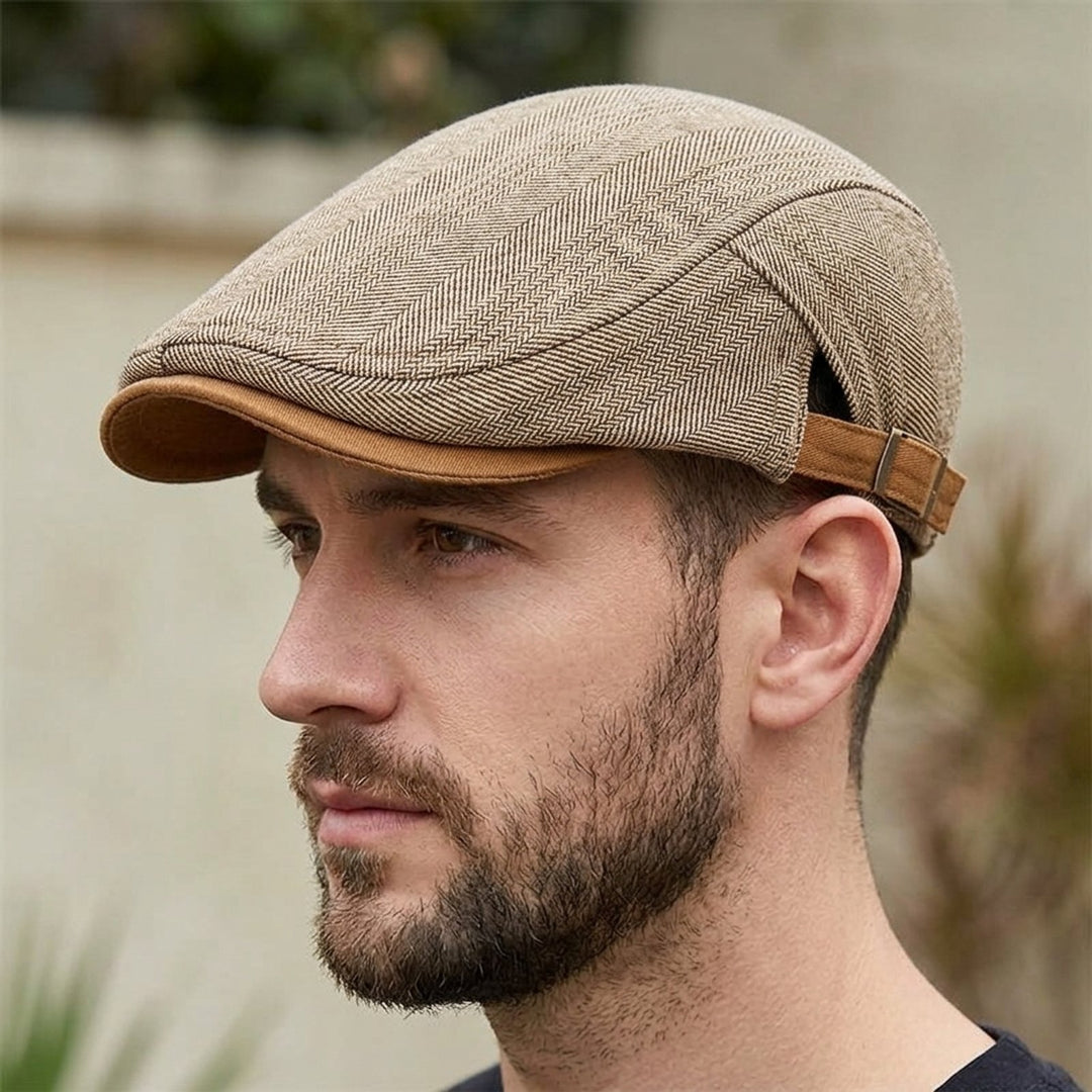 Emil™ – Herringbone Justerbar Flat Cap