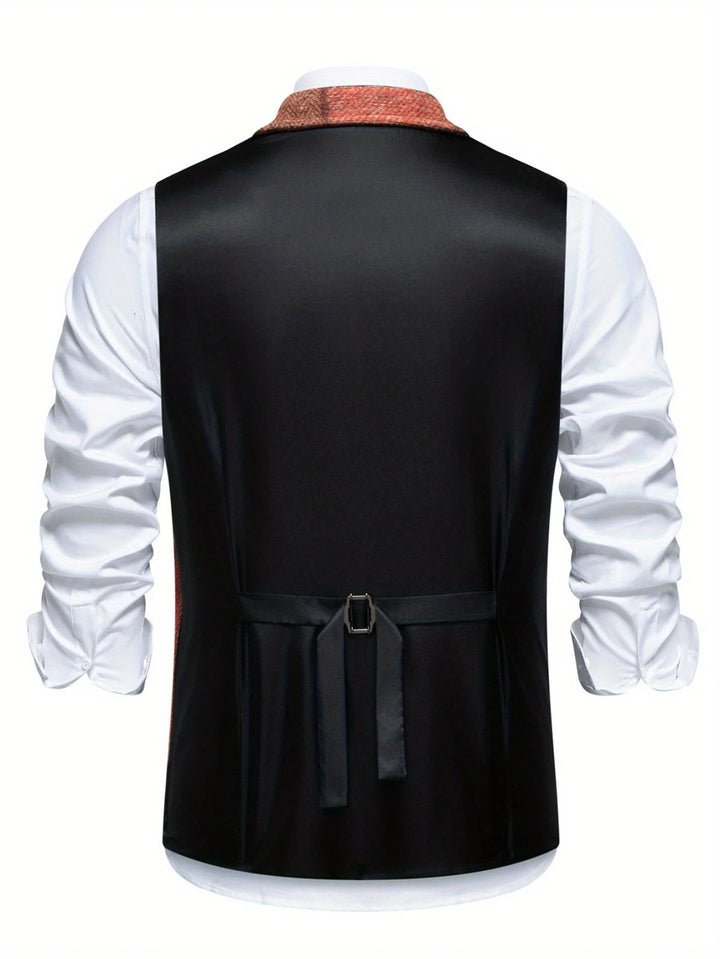 Andreas™ – Småknapp-Front Lappeteppe Quiltet Vest