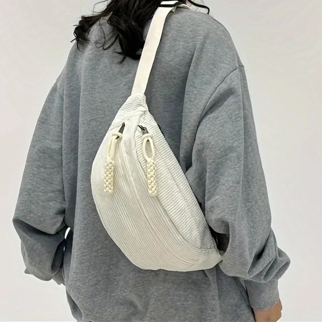 Sunniva™ – Ribbete Justerbar Crossbody Belteveske