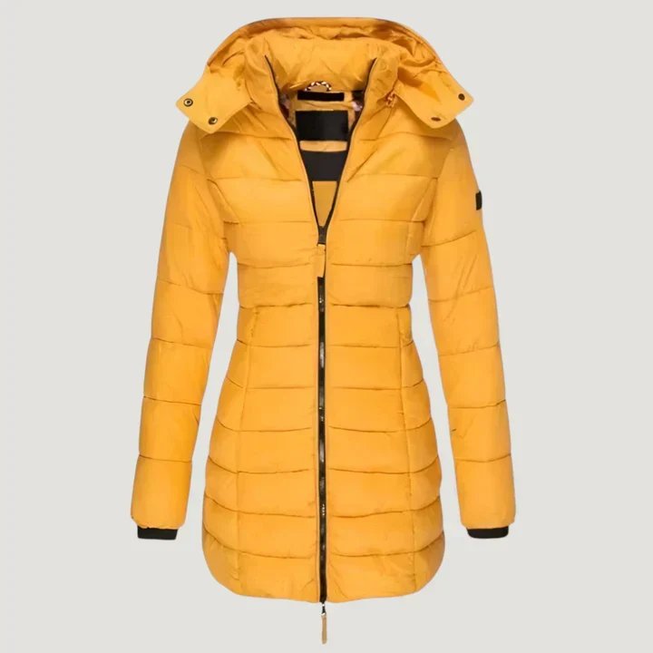 Eira™ – Hetteforet Lange Vinter Puffjakke med Quilt